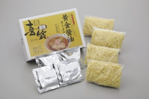 喜多方ラーメン専門店「喜鈴」黄金醤油ラーメン4食