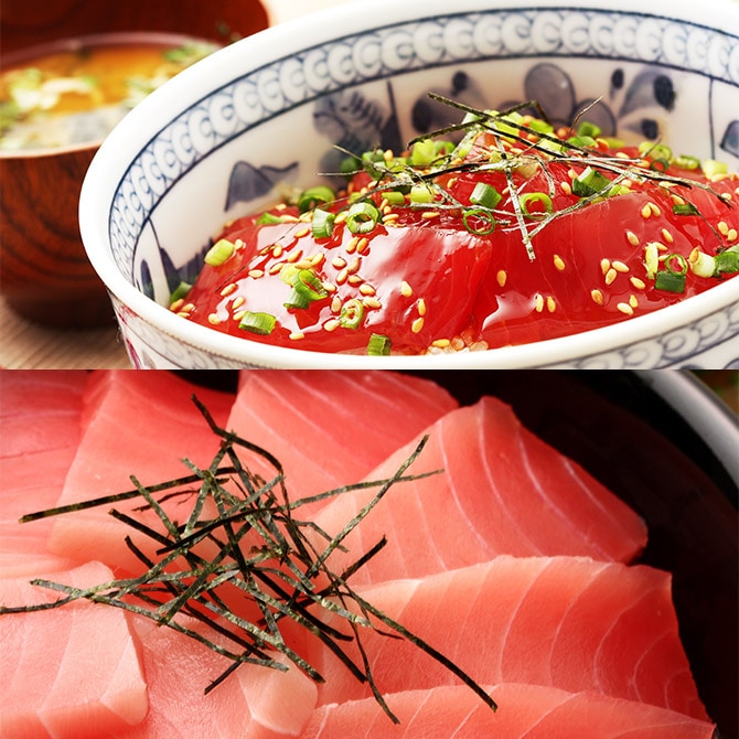 三崎港まぐろ美味しい!お手軽!バラエティセット(鉄火丼用1パック&づけ丼用1パック)