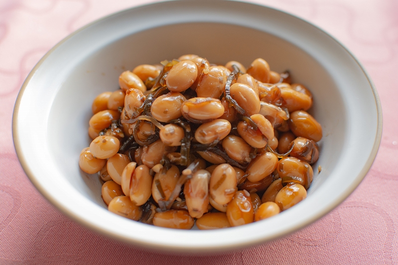 大豆と昆布の煮物