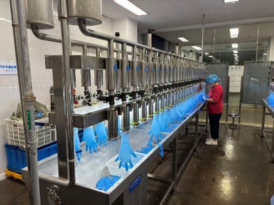 ニトリルグローブ水漏検査