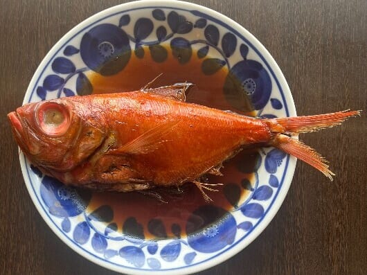大迫力！金目鯛の煮付
