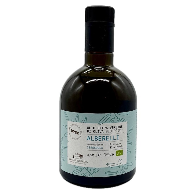 [バッリョ インガルディア] アルベレッリ エキストラバージンオリーブオイル 500ml BAGLIO INGARDIA イタリア／シチリア産 有機栽培 チェラスオーラ種100％