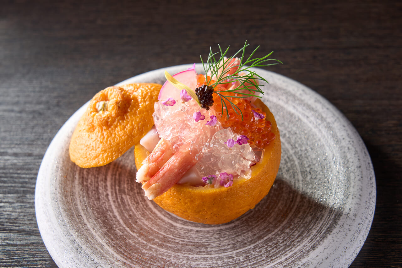 蟹と海老 CITORUZ(シトラズ)ジュレのサラダ